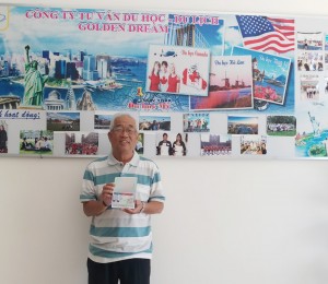 Chúc mừng chú Phúc đã nhận được Visa du lịch Mỹ